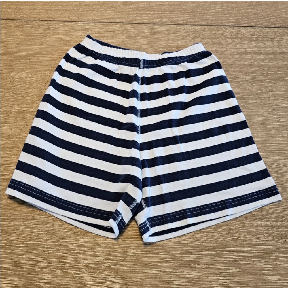 Hanna Andersson Navy and White Striped Pajama Shorts